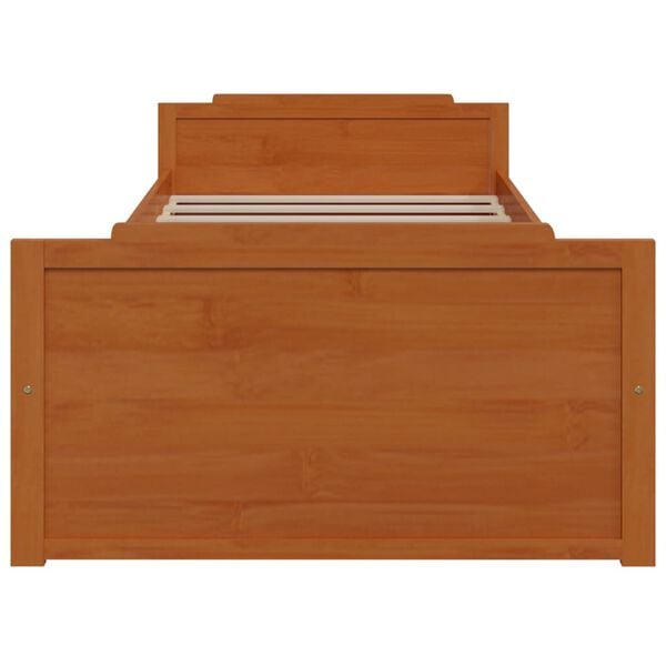 vidaXL Massivholzbett mit Schubladen Honigbraun Kiefer 90x200 cm