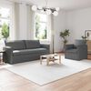 vidaXL Sofa 180cm 2 pcs Dunkelgrau Metall