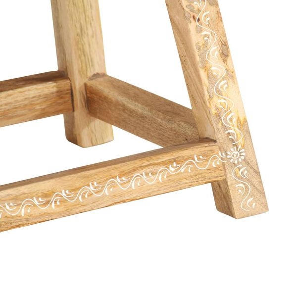 vidaXL Hocker Handbemalt 38&times;38&times;35 cm Mango Massivholz