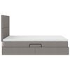 vidaXL Aufbewahrungsbett mit Matratze Taupe 140 x 190 cm Polyester