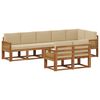 vidaXL Outdoor-Sofagarnitur 8 Stk. Natur und Beige Polyester