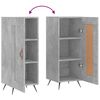 vidaXL Sideboard Betongrau 34,5x34x90 cm Holzwerkstoff