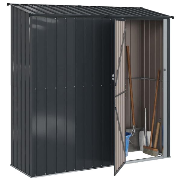 vidaXL Gartenh&uuml;tten Anthrazit 203,5 x 73 x 200 cm Metall
