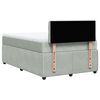 vidaXL Boxspringbett mit Matratze Hellgrau 120x190 cm Samt
