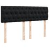 vidaXL Boxspringbett mit Matratze Schwarz 140x200 cm Samt
