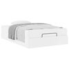 vidaXL Bettgestell mit Matratze mit Matratze 2 pcs Wei&szlig; PVC