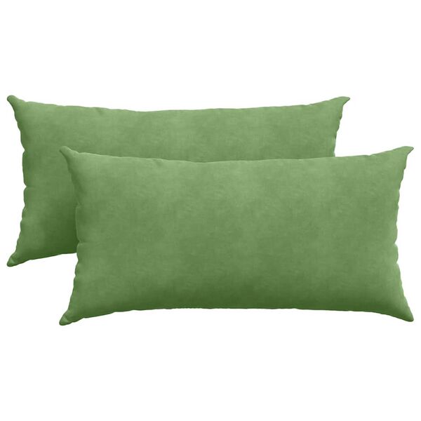 vidaXL Sofakissen 2 St&uuml;ck Hellgr&uuml;n 80 x 40 cm Cordstoff