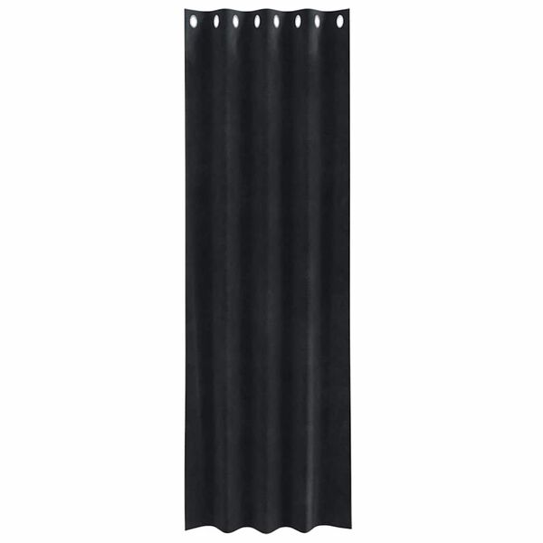 vidaXL Verdunkelungsvorh&auml;nge 2 pcs Schwarz 140 x 225 cm Samt