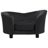 vidaXL Hundesofa Schwarz 69x49x40 cm Pl&uuml;sch und Kunstleder