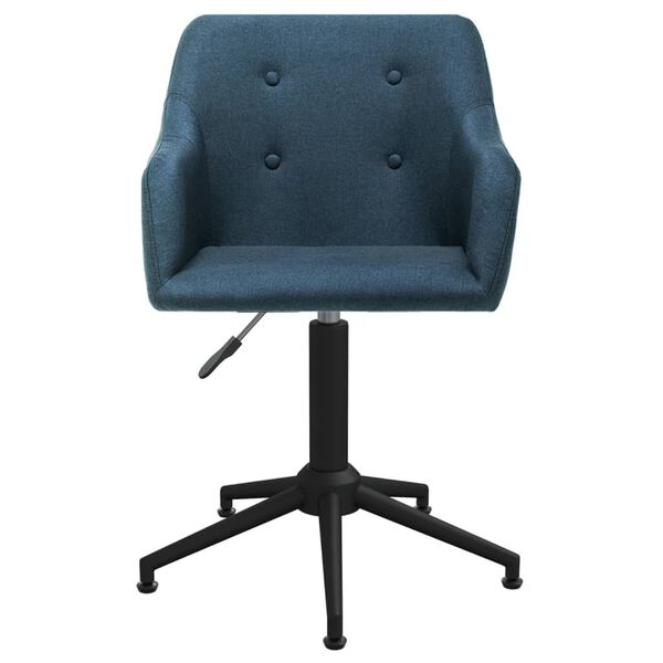 vidaXL Esszimmerstuhl Drehbar Blau Stoff