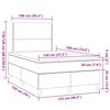 vidaXL Boxspringbett mit Matratze & LED Schwarz 120x190 cm Stoff