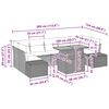 vidaXL Garten-Sofa-Set mit Speicher 8 pcs Grau Poly Rattan