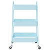 vidaXL Aufbewahrungswagen 3 Etagen Blau 42x41,5x77 cm Stahl