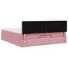 vidaXL Ottoman-Bett mit Matratze Rosa 200x200 cm Samt