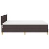 vidaXL LED Boxspringbett mit Kopfteil Dunkelbraun 140 x 200 cm Stoff
