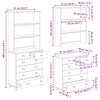 vidaXL Hutch ASKIM Honigwachs 91 x 40 x 200,5 cm Massives Kiefernholz