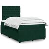 vidaXL Boxspringbett mit Matratze Dunkelgr&uuml;n 120x200 cm Samt