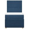 vidaXL Boxspringbett mit Matratze Blau 80x200 cm Stoff