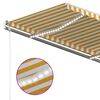 vidaXL Markise Manuell Einziehbar mit LED 3,5x2,5 m Gelb & Wei&szlig;