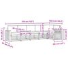 vidaXL Ecksofa Set 6 pcs Nat&uuml;rlich und Hellgrau Massivholz Akazie