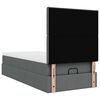 vidaXL Ottoman-Bett mit Matratze Dunkelgrau 100x200 cm Stoff