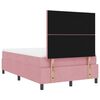 vidaXL Boxspringbett mit Matratze mit Kopfteil Rosa 120 x 190 cm Stoff