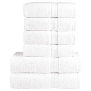 vidaXL 6 tlg. Premium-Handtuch-Set SOLUND Wei&szlig; 600 g/m&sup2;