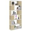 vidaXL B&uuml;cherregal Raumteiler Wei&szlig; Sonoma-Eiche 80x24x186 cm