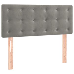 vidaXL Kopfteil Hellgrau 100x5x78/88 cm Samt