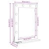 vidaXL Kosmetikspiegel Altholz 70 x 50 x 18 cm Holzwerkstoff und Glas