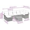 vidaXL Garten-Sofa-Set 8 pcs Grau Poly-Rattan