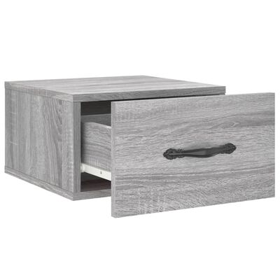 vidaXL Wand-Nachttische 2 Stk. Grau Sonoma 35x35x20 cm