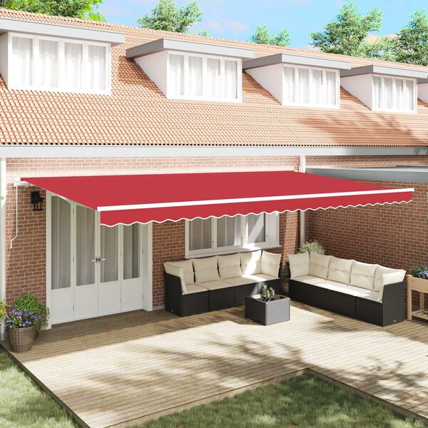 vidaXL Markisenersatzstoff Rot 580 x 295 cm Polyester