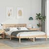 vidaXL Bettrahmen Braun 150 x 200 cm Massives Kiefernholz