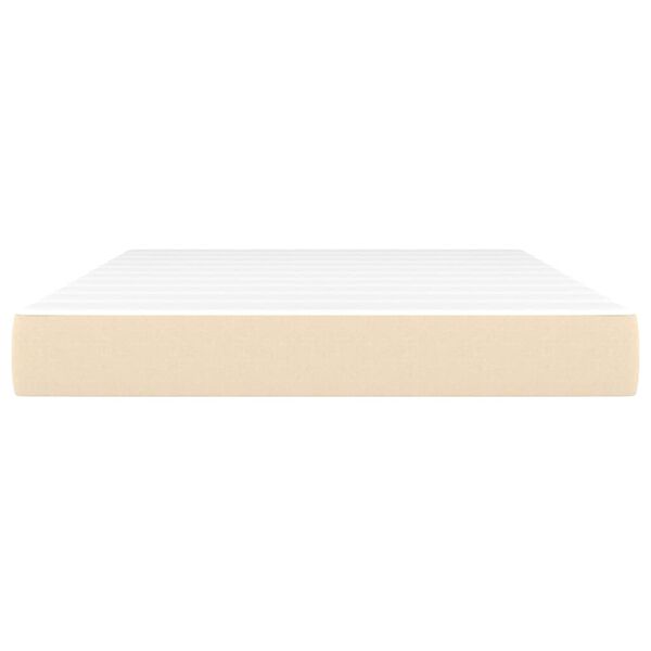 vidaXL Taschenfederkernmatratze Mittel Creme 140x190x20 cm Stoff