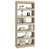 vidaXL B&uuml;cherregal/Raumteiler Sonoma-Eiche 80x30x198 cm Holzwerkstoff