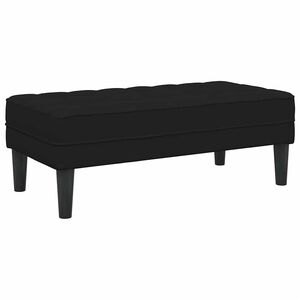 vidaXL Bank mit Kissen Schwarz 113 x 57 x 39 cm Samt