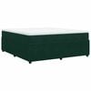 vidaXL Boxspringbett mit Matratze Dunkelgr&uuml;n 180x200 cm Samt