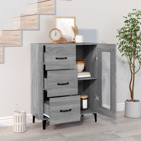 vidaXL Sideboard Grau Sonoma 69,5x34x90 cm Holzwerkstoff
