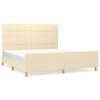 vidaXL Bettgestell ohne Matratze Creme 180x200 cm Stoff