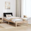 vidaXL Bettgestell Braun und Schwarz 75 x 190 cm Massivholz Kiefer