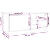 vidaXL Couchtisch Wei&szlig; 102x50x45 cm Holzwerkstoff