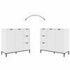 vidaXL Sideboard mit Schubladen Wei&szlig; 89,5 x 33 x 82 cm Holzwerkstoff