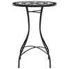 vidaXL Mosaik-Bistrotisch Schwarz und Weiß Ø50x70 cm Keramik