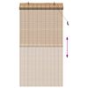 vidaXL Rollo mit Vorh&auml;ngen Natur 100 x 220 cm Bambus