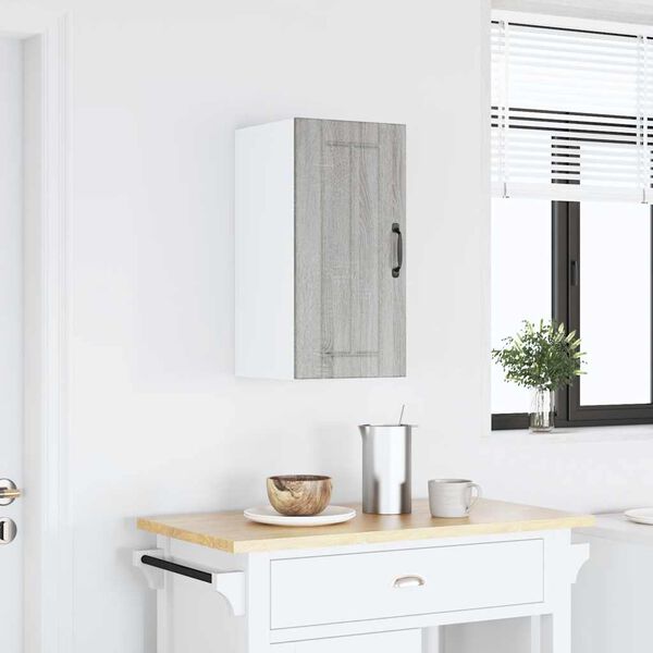 vidaXL K&uuml;chen-H&auml;ngeschrank Lucca Grau Sonoma Holzwerkstoff