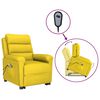 vidaXL Massagesessel mit Aufstehhilfe Hellgelb Stoff
