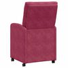 vidaXL Esszimmerst&uuml;hle mit Rollen 2 pcs Weinrot 58 x 67 x 97 cm Samt