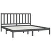 vidaXL Massivholzbett Grau Kiefer 200x200 cm
