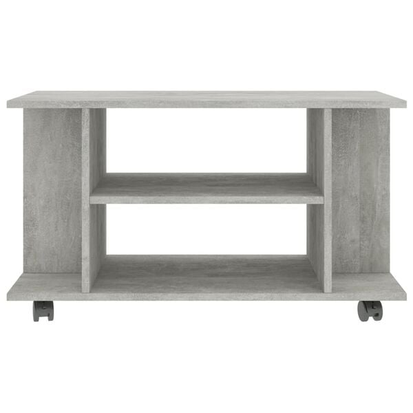 vidaXL TV-Schrank mit Rollen Betongrau 80x40x45 cm Holzwerkstoff